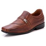 Sapato Social Comfort Masculino em Couro Pinhão 022