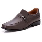 Sapato Social Comfort Masculino em Couro Café 018