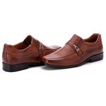 Sapato Social Comfort Masculino em Couro Pinhão 018
