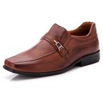 Sapato Social Comfort Masculino em Couro Pinhão 018