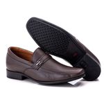 Sapato Social Comfort Masculino em Couro Café 019