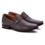 Sapato Social Comfort Masculino em Couro Café 019