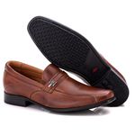 Sapato Social Comfort Masculino em Couro Pinhão 019