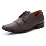 Sapato Social Comfort Masculino em Couro Café 016