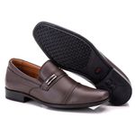 Sapato Social Comfort Masculino em Couro Café 024