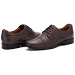 Sapato Social Comfort Masculino em Couro Café 021