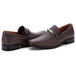 Sapato Social Comfort Masculino em Couro Café 017