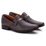 Sapato Social Comfort Masculino em Couro Café 017