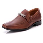 Sapato Social Comfort Masculino em Couro Pinhão 017