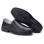 Sapato Comfort Masculino Em Couro Preto