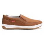 Sapatênis Slip On Masculino Couro Gelo Preto Caramelo