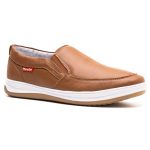 Sapatênis Slip On Masculino Couro Gelo Preto Caramelo