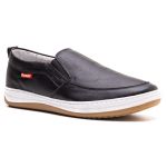Sapatênis Slip On Masculino Couro Gelo Preto