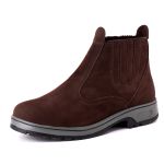 Botina Couro Sintético Camurça Ransterine Café