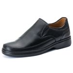 Sapato Comfort Ransterine Masculino em Couro Preto