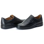 Sapato Comfort Ransterine Masculino em Couro Preto