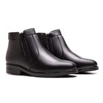 Botina Couro de Carneiro Ransterine Preto Comfort 