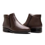 Botina Couro de Carneiro Ransterine Café Comfort 