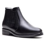 Botina Couro de Carneiro Ransterine Preto Comfort 