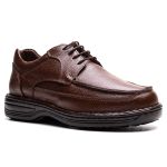 Sapato Comfort Ransterine Masculino em Couro Café