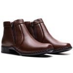 Botina Couro Floter Ransterine Café Comfort 