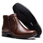 Botina Couro Floter Ransterine Café Comfort 