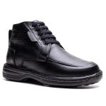 Bota Comfort Ransterine Masculino em Couro Preto