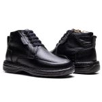 Bota Comfort Ransterine Masculino em Couro Preto