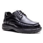 Sapato Comfort Ransterine Masculino em Couro Preto 