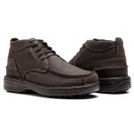 Bota Comfort Masculino Em Couro Café 
