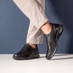 Sapato Comfort Masculino Em Couro Preto 