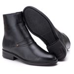 Bota Masculina Ransterine Em Couro Preto Comfort