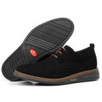 Derby Masculino Couro Sintético Camurça Ransterine Preto