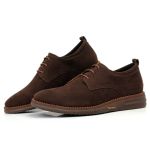 Derby Masculino Couro Sintético Camurça Ransterine Café