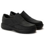 Sapato Comfort Masculino Em Couro Preto