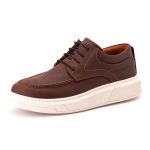 Sapato Comfort Ransterine Masculino em Couro Rústico Pinhão