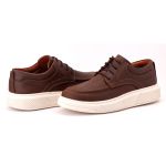 Sapato Comfort Ransterine Masculino em Couro Rústico Pinhão