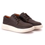 Sapato Comfort Ransterine Masculino em Couro Rústico Café