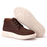 Bota Comfort Masculina Em Couro Rústico Pinhão