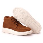 Bota Comfort Masculina Em Couro Rústico Castor