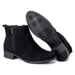 Bota Feminina Cano Curto Couro Sintético Preta