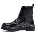 Coturno Feminino Em Couro Preto
