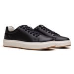 Tênis Casual Masculino Couro Comfort Ransterine Preto