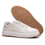 Tênis Casual Masculino Couro Comfort Ransterine Gelo