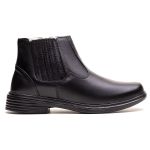 Bota Masculina Ultra Comfort em Couro Preto