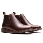 Botina Masculina Ultra Comfort em Couro Café