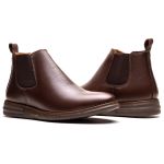 Botina Masculina Ultra Comfort em Couro Café