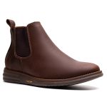 Botina Masculina Ultra Comfort em Couro Rústico Pinhão
