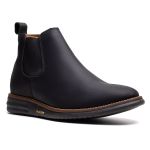 Botina Masculina Ultra Comfort em Couro Rústico Preto