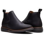 Botina Masculina Ultra Comfort em Couro Rústico Preto